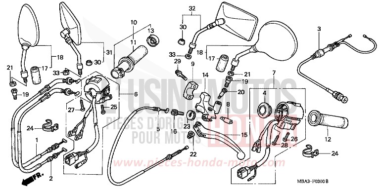COMMUTATEUR/CABLE von Shadow Aero NOIR (NH1H) von 1997